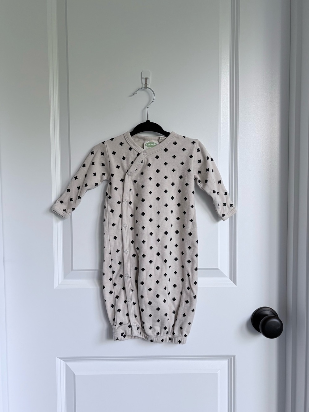 Parade Organics Grey Snap Cotton Gown